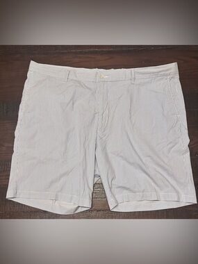 Peter Millar Men's Size 42 Blue/White Pin Stripe Golf Shorts Chino